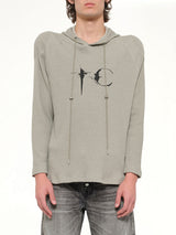 Bulk Shoulder Waffle Hoodie in Khaki