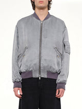 Cupro Bomber Jacket in Grey