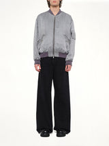 Cupro Bomber Jacket in Grey