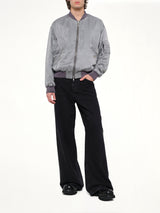 Cupro Bomber Jacket in Grey