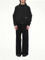 Detachable Sleeve Windbreaker in Black