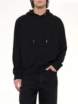Flower Back Print Hoodie in Black