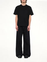 Flower Back Print T-Shirt in Black