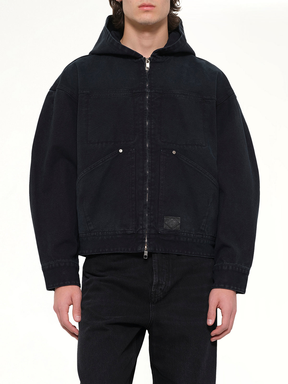 Hooded Work Jacket in Navy