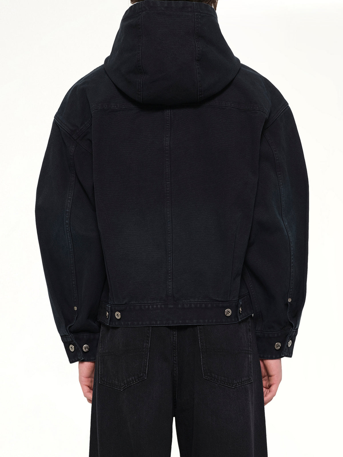 Hooded Work Jacket in Navy