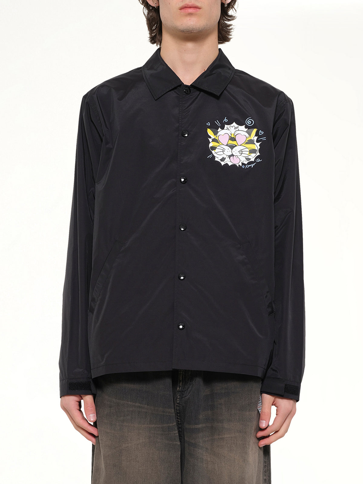 Kenzo Wild Tiger Light Coach Jacket in Black
