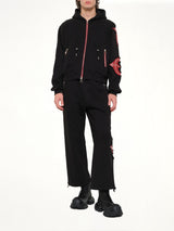 New Rock Zip-Up Hoodie in Black