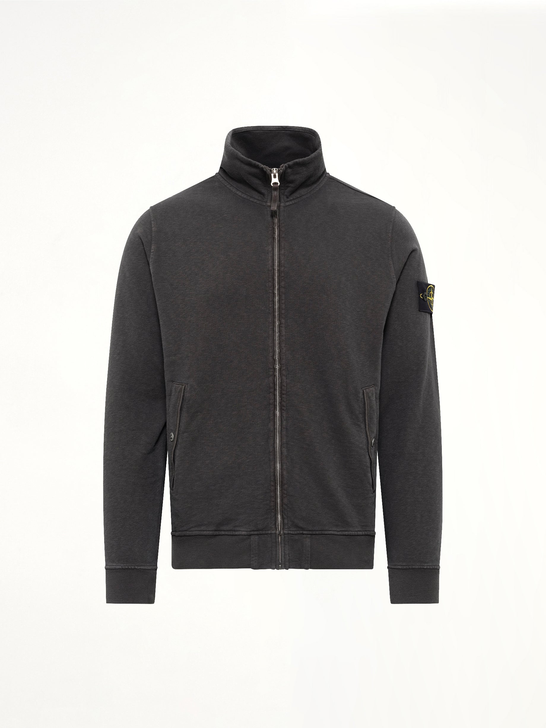 6100033 Zip Up Cardigan in Charcoal
