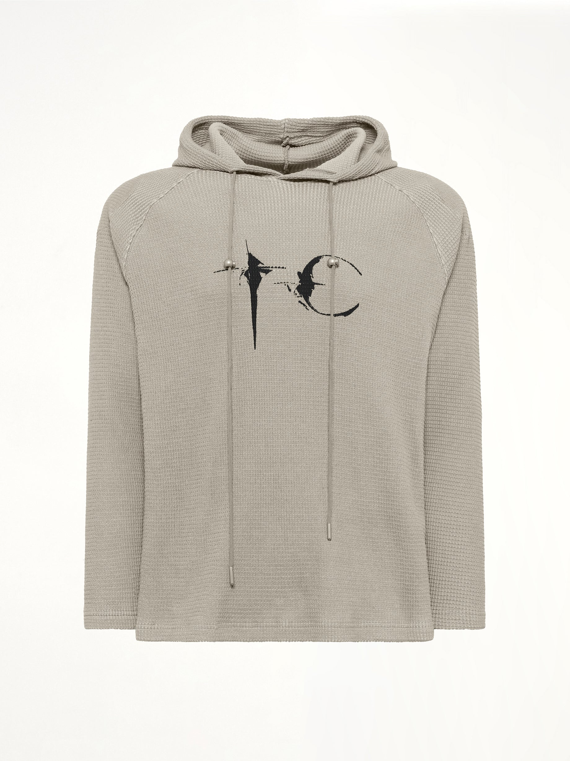 Bulk Shoulder Waffle Hoodie in Khaki