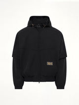 Detachable Sleeve Windbreaker in Black