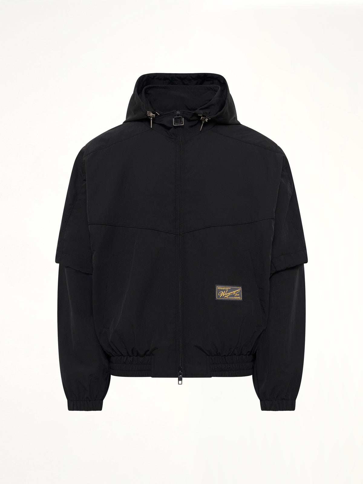Detachable Sleeve Windbreaker in Black