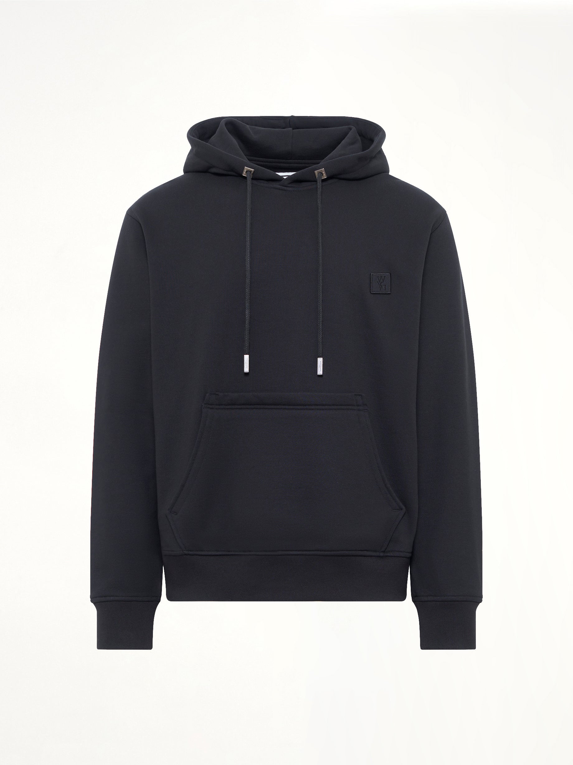 Flower Back Print Hoodie in Black