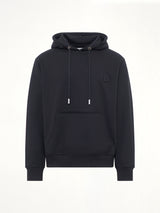 Flower Back Print Hoodie in Black