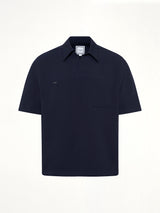 Half Sleeve Polo in Navy