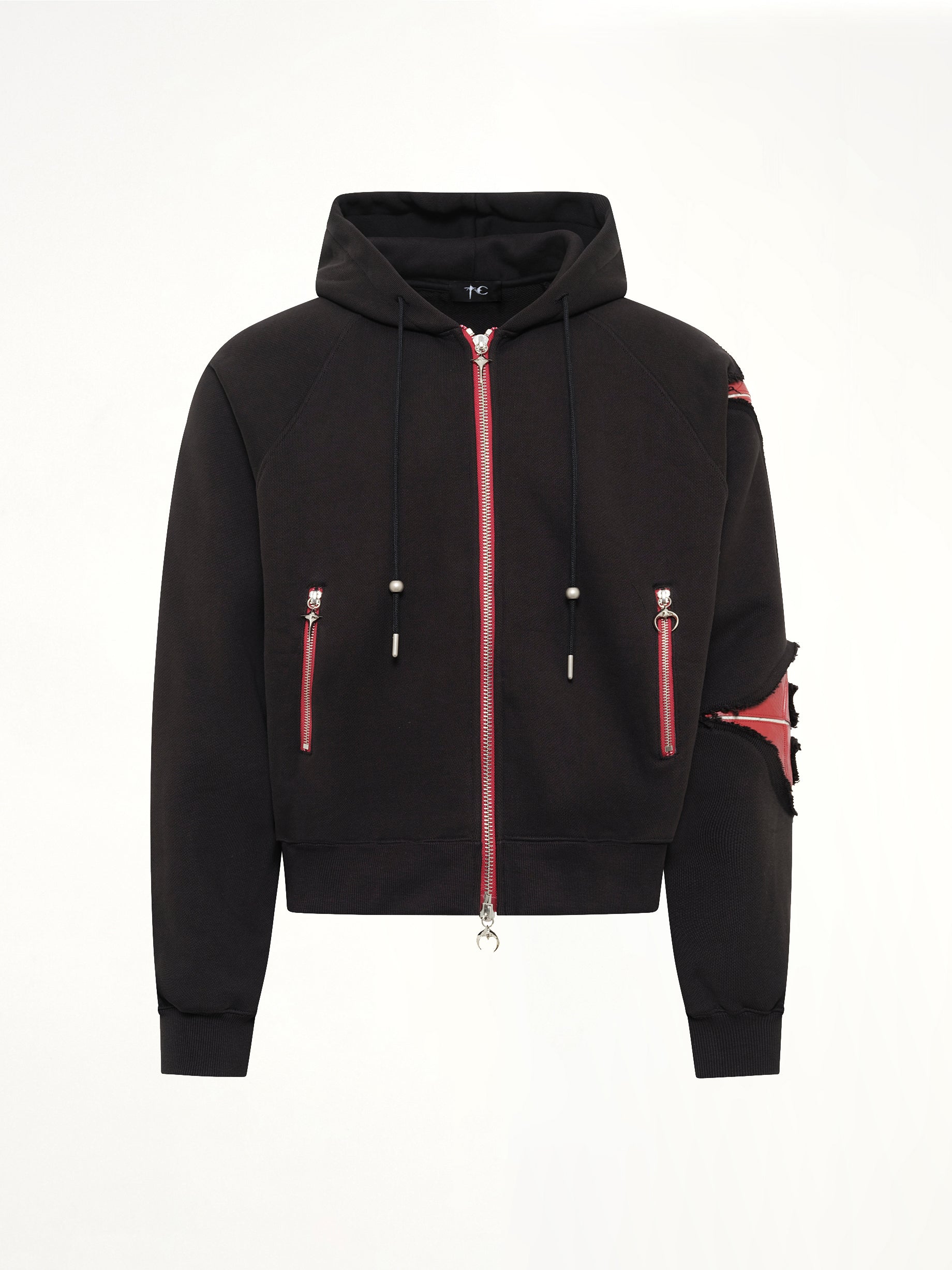 New Rock Zip-Up Hoodie in Black