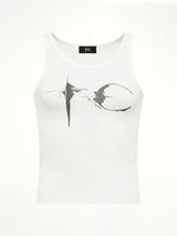 TC Not Easy Tank Top in White