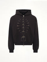 TC Ribcage Zip-Up Hoodie in Black