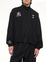 Adidas x Chavarria Pinstripe Jacket in Black/White