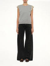 Exposed Lining Sweatshirt in Grey Melange