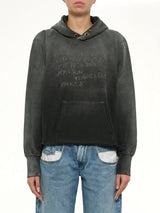 Number Hoodie in Washed Black