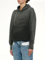 Number Hoodie in Washed Black