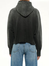 Number Hoodie in Washed Black