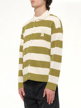 Shirt Collar Cardigan with ADC in Matcha
