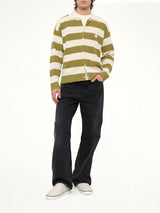 Shirt Collar Cardigan with ADC in Matcha