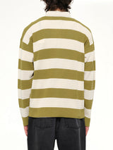 Shirt Collar Cardigan with ADC in Matcha