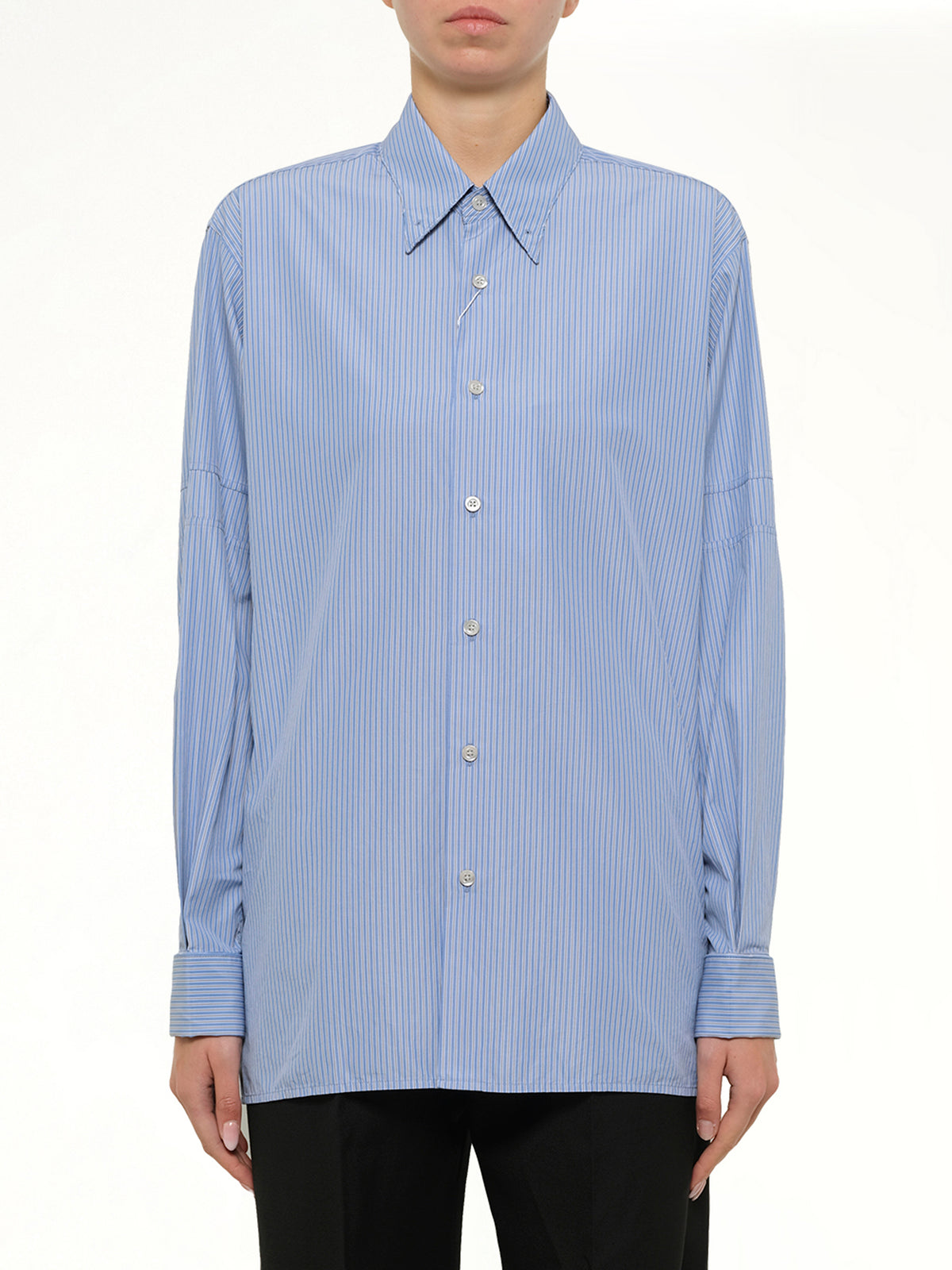 Stripe Shirt in Light Blue/Grey