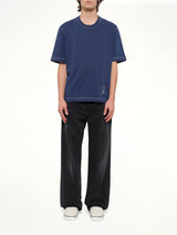 Topstitched ADC T-Shirt in Navy