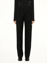 Tropical Wool Pants in Black