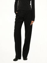 Tropical Wool Pants in Black