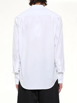 V Neck Long Sleeved Shirt in White