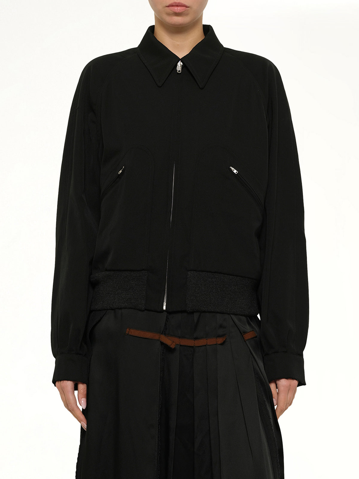 Wool Blouson in Black