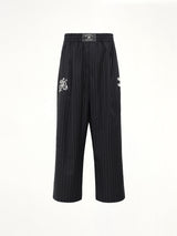 Adidas x WC Pinstripe Pants in Black/White