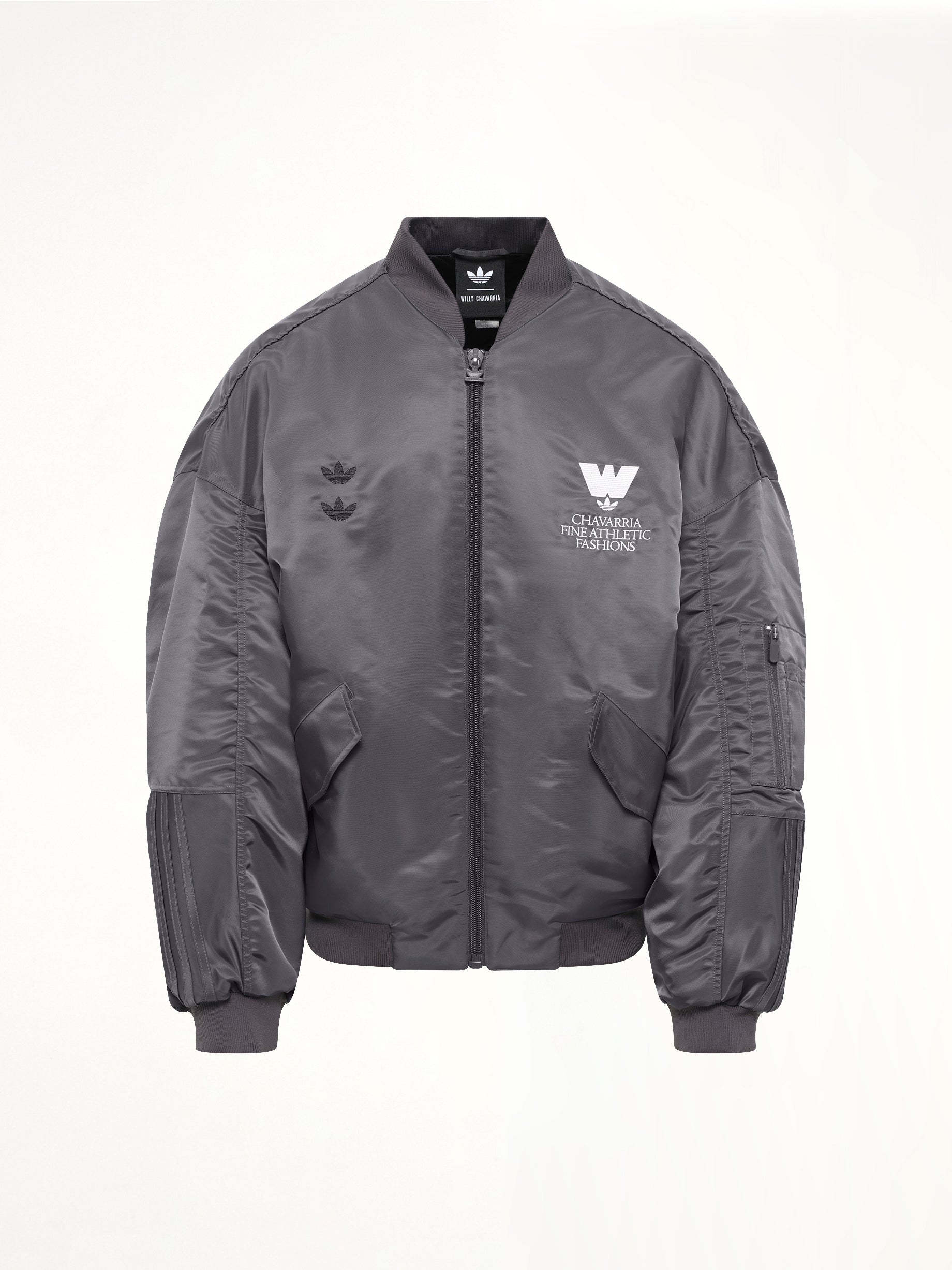 Adidas x Chavarria Satin Bomber in Grey