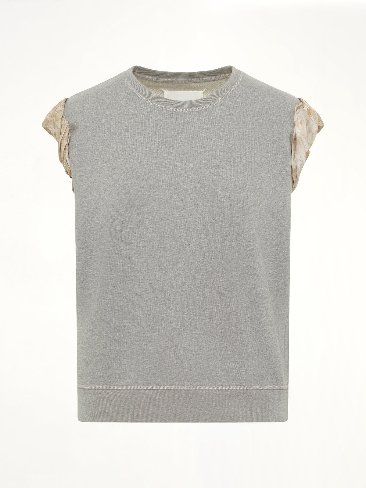 Exposed Lining Sweatshirt in Grey Melange