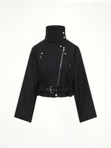 Layered Biker in Black