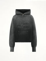 Number Hoodie in Washed Black