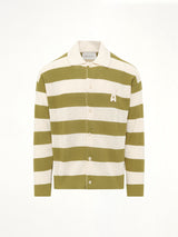 Shirt Collar Cardigan with ADC in Matcha