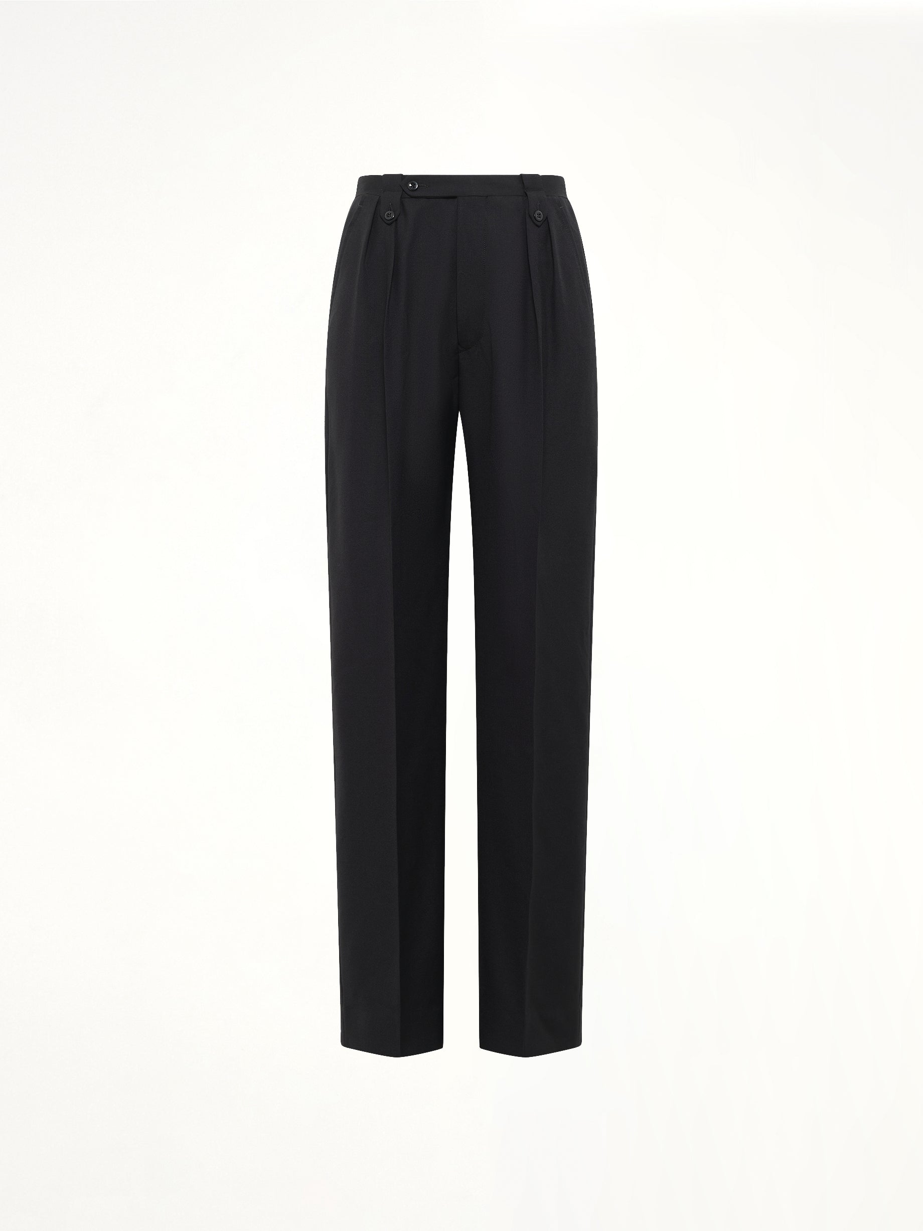 Tropical Wool Pants in Black
