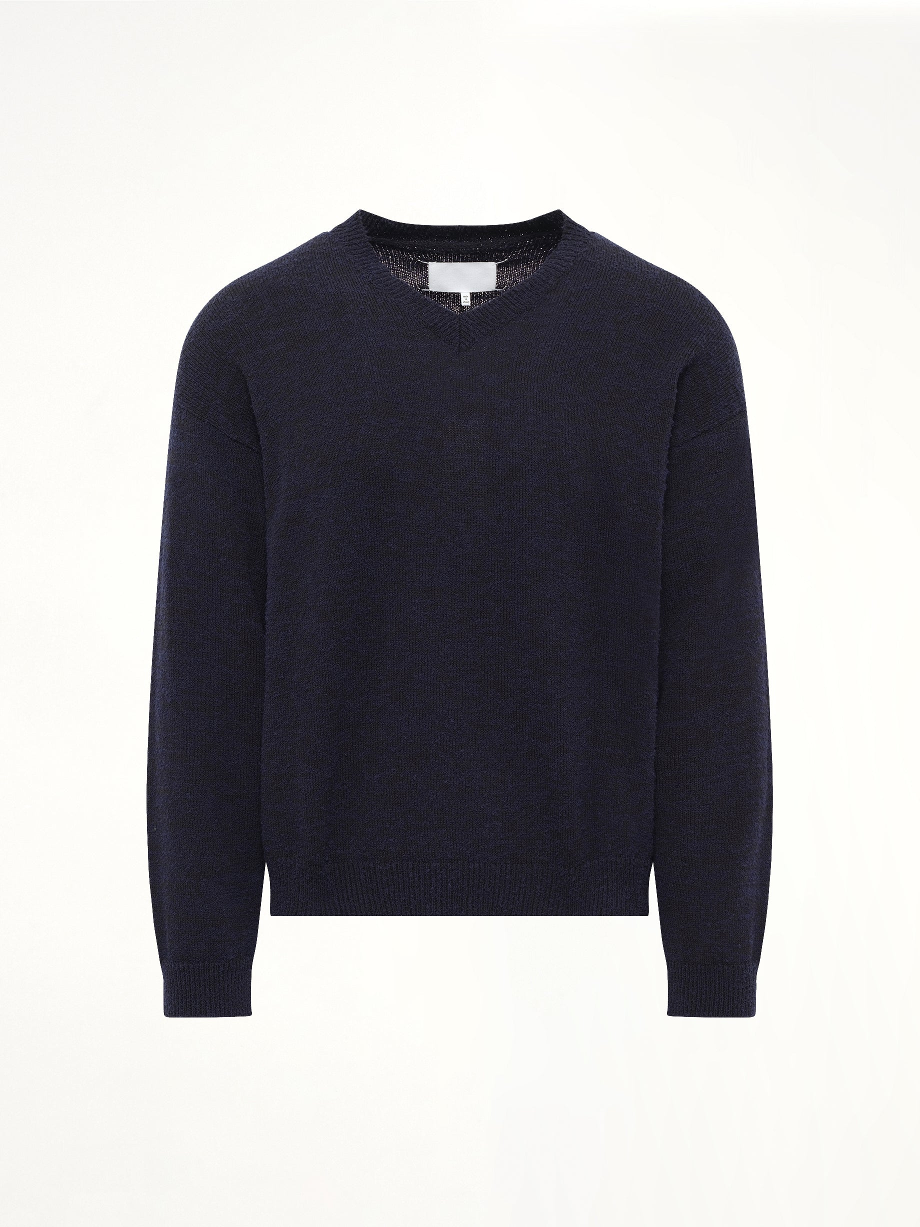 V Neck Sweater in Blu/Black