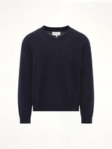 V Neck Sweater in Blu/Black