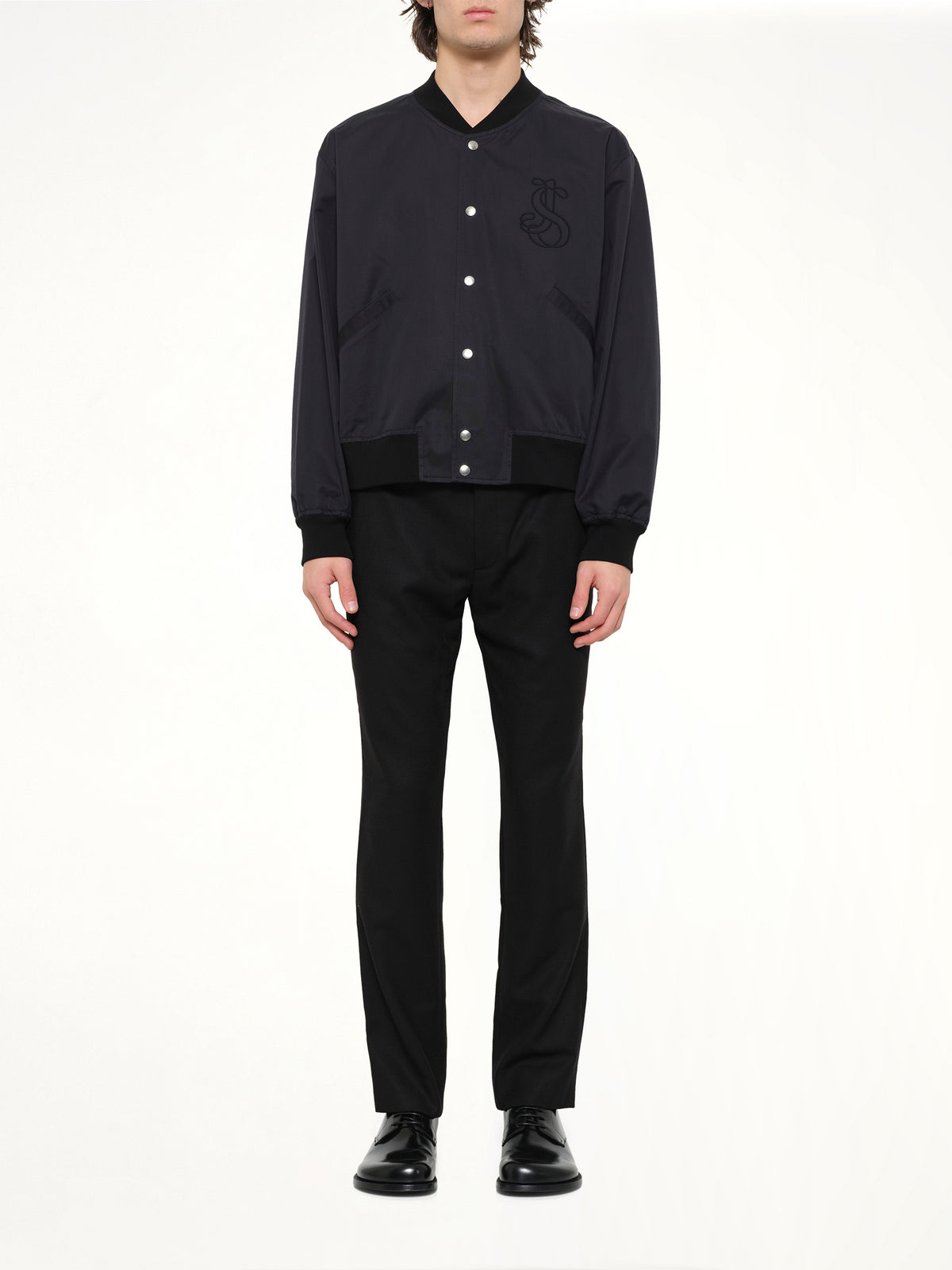Blouson 130 with Embroidery in Black