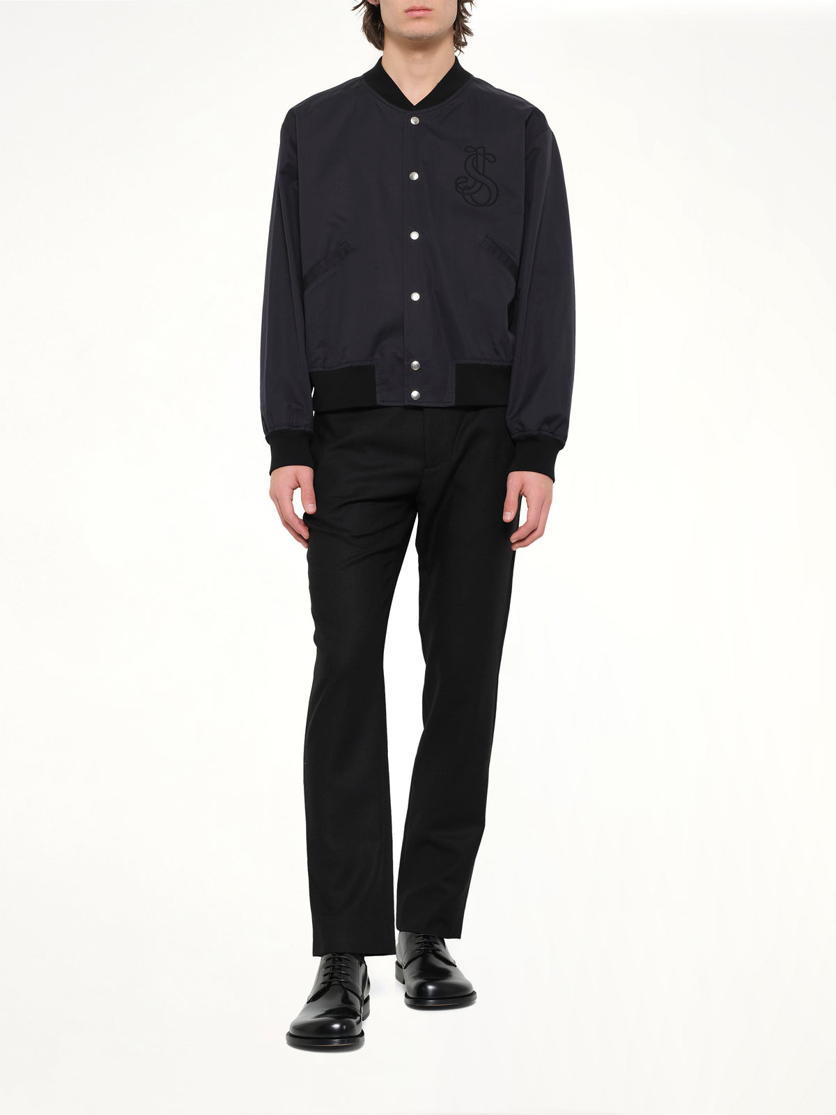 Blouson 130 with Embroidery in Black