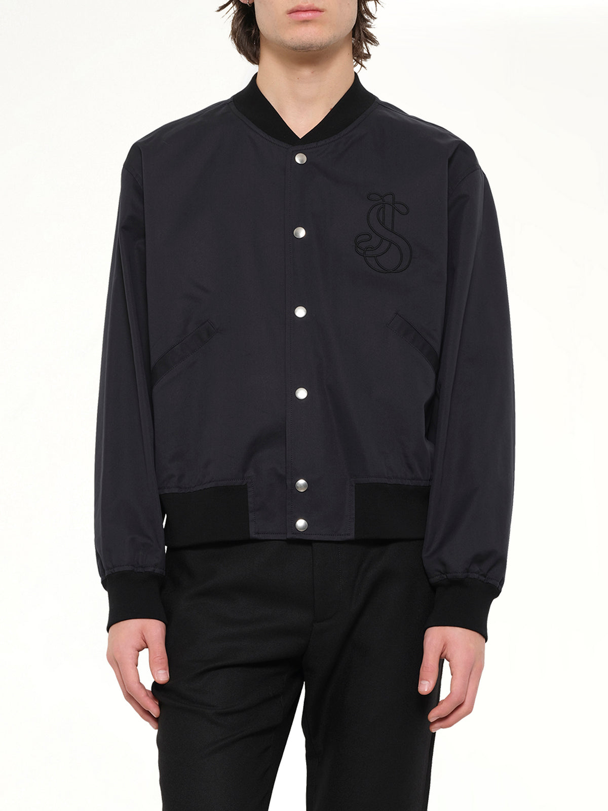 Blouson 130 with Embroidery in Black