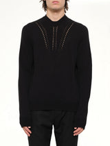 Midweight Crewneck Sweater in Black