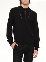 Midweight Crewneck Sweater in Black