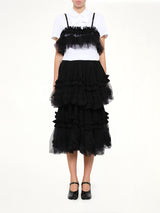 Organza Vest in Black